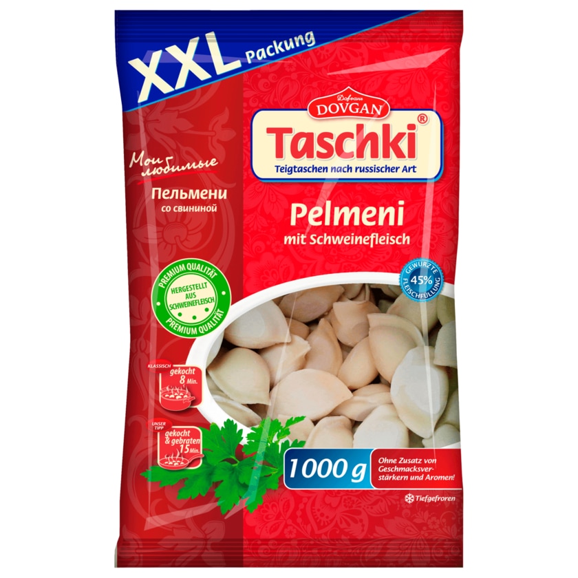 Dovgan Taschki Pelmeni mit Schwein XXL 1000g